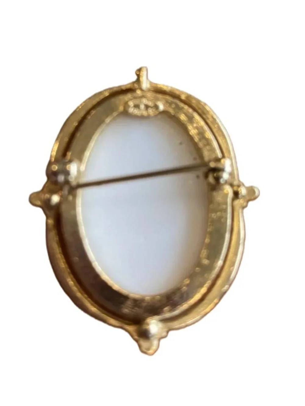 Whiting & Davis Porcelain Floral Brooch